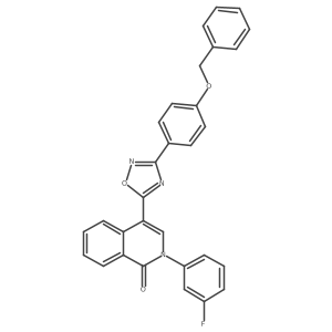 4-{3-[4-(benzyloxy)phenyl]-1,2,4-oxadiazol-5-yl}-2-(3-fluorophenyl)isoquinolin-1(2H)-one Structure