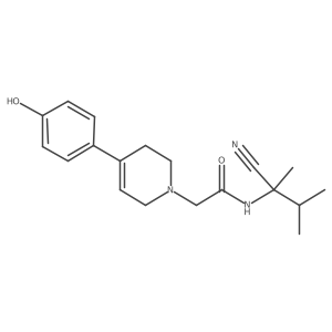 N-(1-cyano-1,2-dimethylpropyl)-2-[4-(4-hydroxyphenyl)-1,2,3,6-tetrahydropyridin-1-yl]acetamide Structure