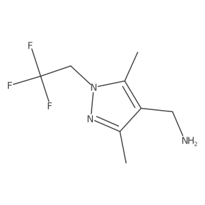 [3,5-dimethyl-1-(2,2,2-trifluoroethyl)-1H-pyrazol-4-yl]methanamine结构式