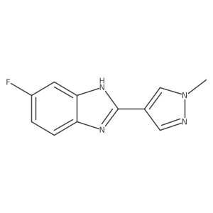 6-fluoro-2-(1-methyl-1H-pyrazol-4-yl)-1H-1,3-benzodiazole结构式