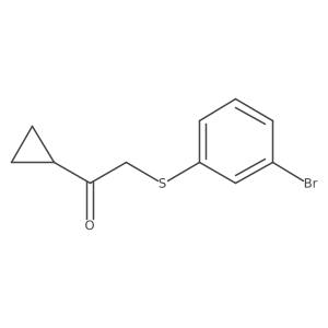 2-[(3-Bromophenyl)sulfanyl]-1-cyclopropylethan-1-one结构式