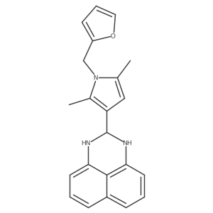 1H-Perimidine, 2-[1-(2-furanylmethyl)-2,5-dimethyl-1H-pyrrol-3-yl]-2,3-dihydro-结构式
