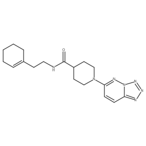 O=C(NCCC1=CCCCC1)C1CCN(c2ccc3nnnn3n2)CC1结构式