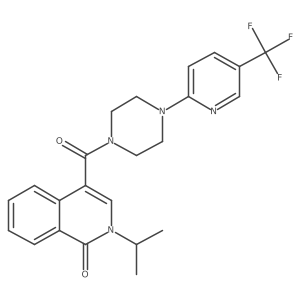 2-isopropyl-4-({4-[5-(trifluoromethyl)-2-pyridyl]piperazino}carbonyl)-1(2H)-isoquinolinone结构式