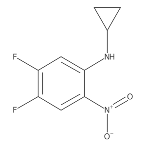 N-cyclopropyl-4,5-difluoro-2-nitroaniline结构式