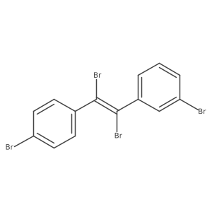 1,2-Dibromo-1-(3-bromophenyl)-2-(4-bromophenyl)ethylene Structure
