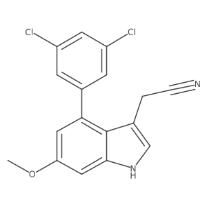 2-(4-(3,5-Dichlorophenyl)-6-methoxy-1H-indol-3-yl)acetonitrile结构式