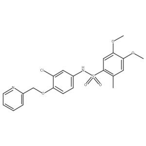 N-[3-Chloro-4-(2-pyridylmethoxy)phenyl]-4,5-dimethoxy-2-methylbenzenesulfonamide Structure