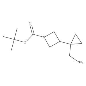 Tert-butyl 3-[1-(aminomethyl)cyclopropyl]azetidine-1-carboxylate结构式