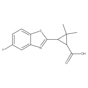Cyclopropanecarboxylic acid, 3-(5-fluoro-2-benzothiazolyl)-2,2-dimethyl- Structure