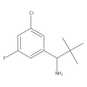 (S)-1-(3-chloro-5-fluorophenyl)-2,2-dimethylpropan-1-amine Structure