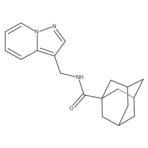 N-(pyrazolo[1,5-a]pyridin-3-ylmethyl)adamantane-1-carboxamide结构式