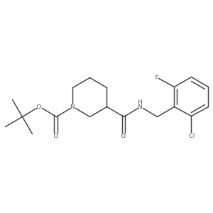 tert-Butyl 3-((2-chloro-6-fluorobenzyl)carbamoyl)piperidine-1-carboxylate结构式