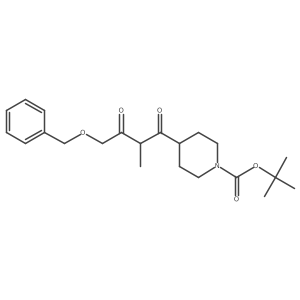 1-(Tert-butoxycarbonyl)-4-(4-benzyloxy-1,3-dioxo-2-(r/s)-methylbut-1-yl)piperidine结构式