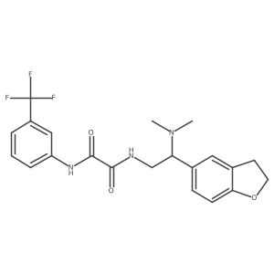 N1-(2-(2,3-dihydrobenzofuran-5-yl)-2-(dimethylamino)ethyl)-N2-(3-(trifluoromethyl)phenyl)oxalamide结构式