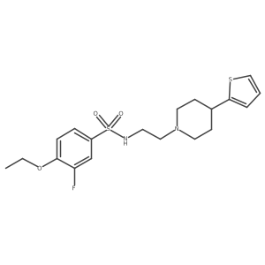 4-ethoxy-3-fluoro-N-(2-(4-(thiophen-2-yl)piperidin-1-yl)ethyl)benzenesulfonamide Structure