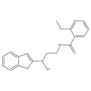 N-(3-(benzofuran-2-yl)-3-hydroxypropyl)-2-(methylthio)benzamide结构式