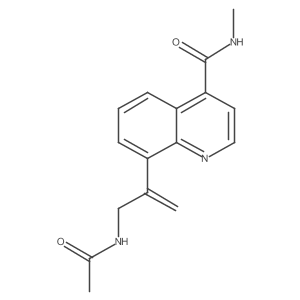 8-[1-[(Acetylamino)methyl]ethenyl]-n-methyl-4-quinolinecarboxamide结构式