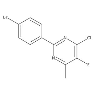 2-(4-Bromophenyl)-4-chloro-5-fluoro-6-methylpyrimidine Structure