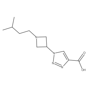 1-(1-isopentylazetidin-3-yl)-1H-1,2,3-triazole-4-carboxylic acid结构式