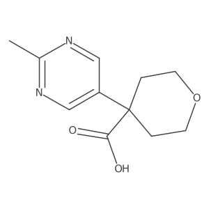 4-(2-methylpyrimidin-5-yl)tetrahydro-2H-pyran-4-carboxylic acid Structure