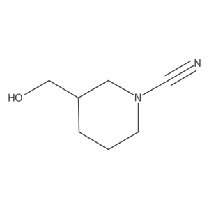 3-(Hydroxymethyl)piperidine-1-carbonitrile Structure
