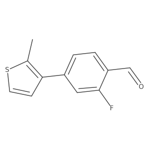 2-Fluoro-4-(2-methylthiophen-3-yl)benzaldehyde Structure