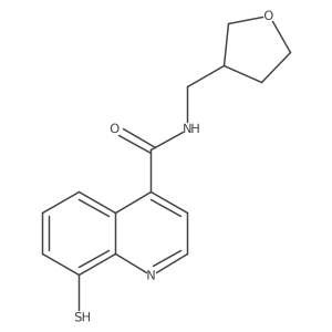 8-mercapto-N-((tetrahydrofuran-3-yl)methyl)quinoline-4-carboxamide Structure