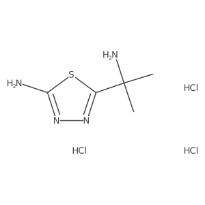 5-(1-Amino-1-methylethyl)-1,3,4-thiadiazol-2-amine trihydrochloride结构式