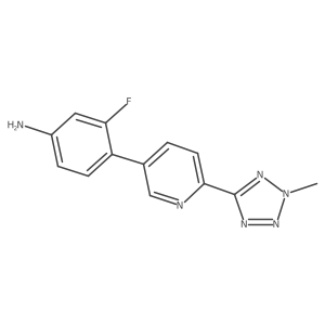 3-Fluoro-4-(6-(2-methyl-2H-tetrazol-5-yl)pyridin-3-yl)aniline结构式