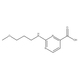 2-[(3-Methoxypropyl)amino]pyrimidine-4-carboxylic acid结构式