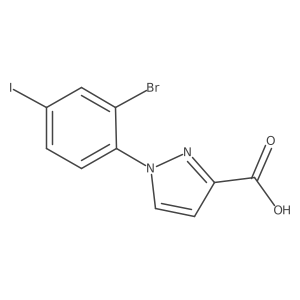 1-(2-bromo-4-iodophenyl)-1H-pyrazole-3-carboxylic acid Structure