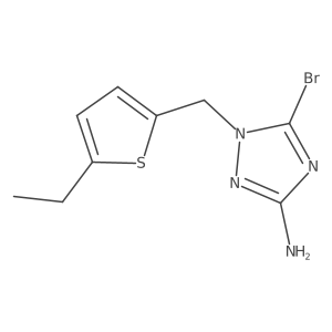 5-bromo-1-[(5-ethylthiophen-2-yl)methyl]-1H-1,2,4-triazol-3-amine Structure
