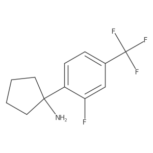 1-[2-Fluoro-4-(trifluoromethyl)phenyl]cyclopentan-1-amine结构式