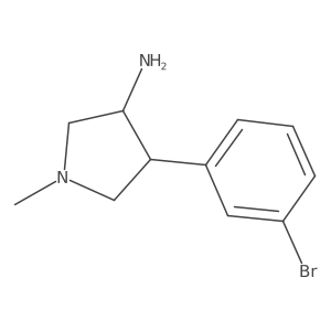 4-(3-Bromophenyl)-1-methylpyrrolidin-3-amine结构式