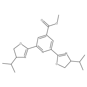 Methyl 2,6-bis((S)-4-isopropyl-4,5-dihydrooxazol-2-yl)isonicotinate结构式