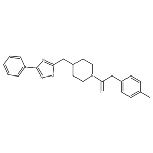 1-[(4-Methylphenyl)acetyl]-4-[(3-phenyl-1,2,4-oxadiazol-5-yl)methyl]piperidine Structure