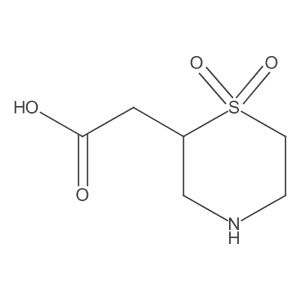 2-(1,1-Dioxo-1lambda6-thiomorpholin-2-yl)acetic acid Structure