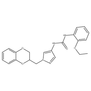 1-(1-((2,3-dihydrobenzo[b][1,4]dioxin-2-yl)methyl)-1H-pyrazol-4-yl)-3-(2-ethoxyphenyl)urea结构式