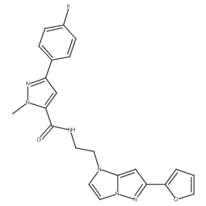 3-(4-fluorophenyl)-N-(2-(6-(furan-2-yl)-1H-imidazo[1,2-b]pyrazol-1-yl)ethyl)-1-methyl-1H-pyrazole-5-carboxamide Structure