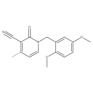 1-[(2,5-Dimethoxyphenyl)methyl]-4-methyl-2-oxo-1,2-dihydropyridine-3-carbonitrile Structure