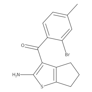3-(2-bromo-4-methylbenzoyl)-4H,5H,6H-cyclopenta[b]thiophen-2-amine Structure