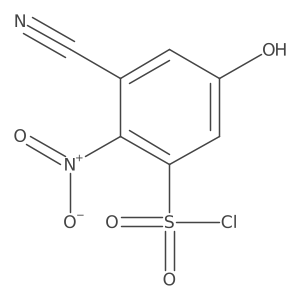 Benzenesulfonyl chloride, 3-cyano-5-hydroxy-2-nitro- Structure
