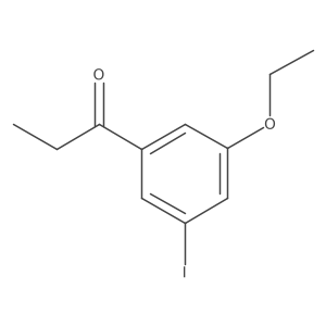 1-(3-Ethoxy-5-iodophenyl)propan-1-one结构式