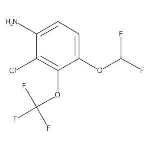 2-Chloro-4-(difluoromethoxy)-3-(trifluoromethoxy)aniline Structure