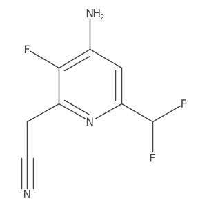 2-(4-Amino-6-(difluoromethyl)-3-fluoropyridin-2-yl)acetonitrile Structure
