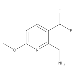 2-(Aminomethyl)-3-(difluoromethyl)-6-methoxypyridine Structure
