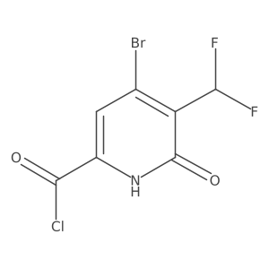 4-Bromo-5-(difluoromethyl)-6-hydroxypicolinoyl chloride Structure
