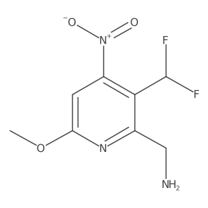 2-(Aminomethyl)-3-(difluoromethyl)-6-methoxy-4-nitropyridine Structure