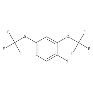 1-Fluoro-2-trifluoromethoxy-4-(trifluoromethylthio)benzene Structure